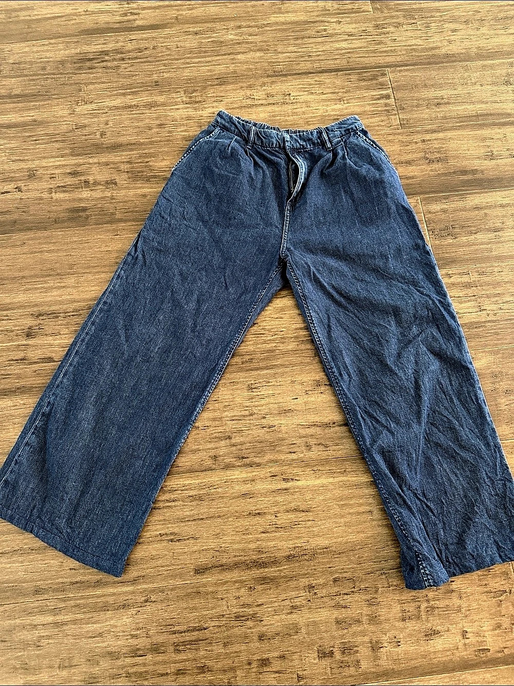 Women's Blue Wide Leg Jeans